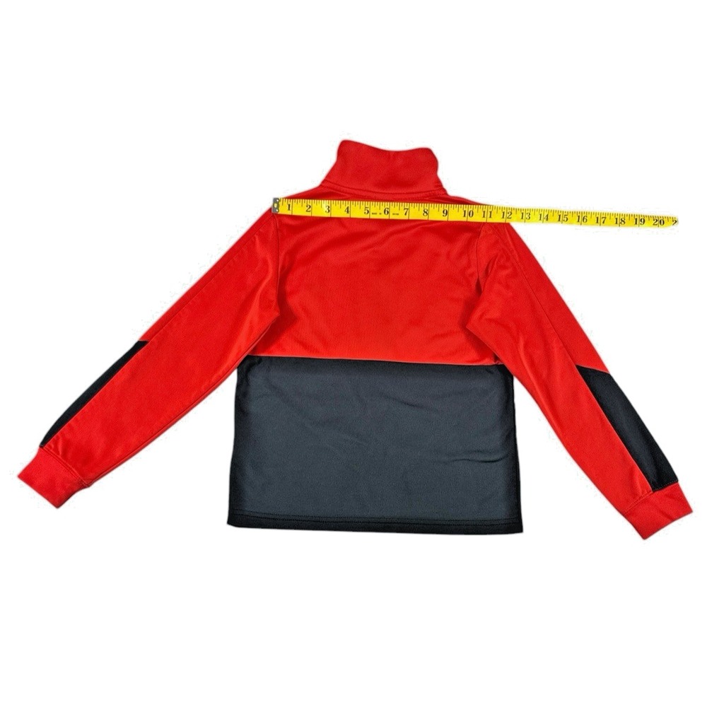 Nike Boy's Track Jacket with Iconic Logo - Red/Black, Full-Zip, Size 7/L - Picture 6 of 12
